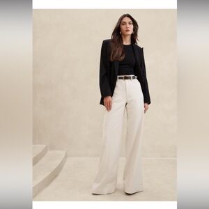 Banana Republic Italian Linen-Cotton Wide Leg Pants - Size 26 Petite